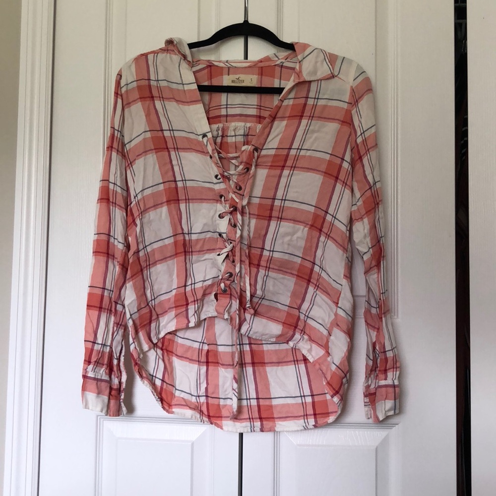 Lace up flannel